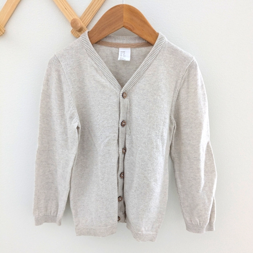 H&M Beige Button-Up Cardigan